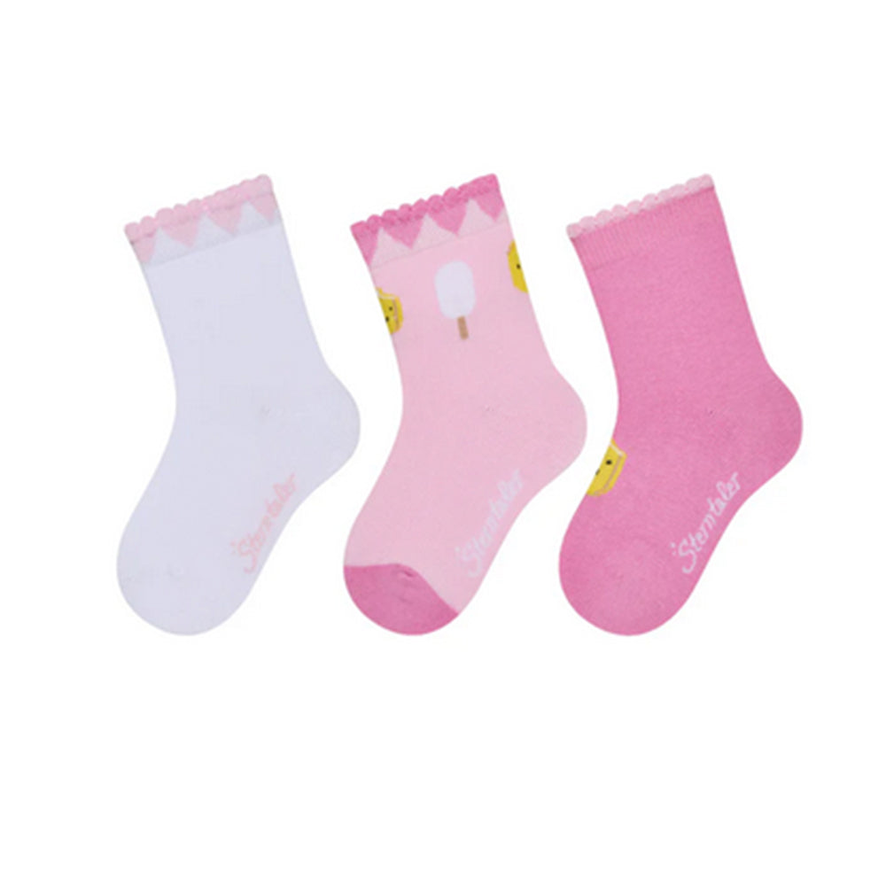 Sterntaler Mädchen Socken 3er Eis am Stiel