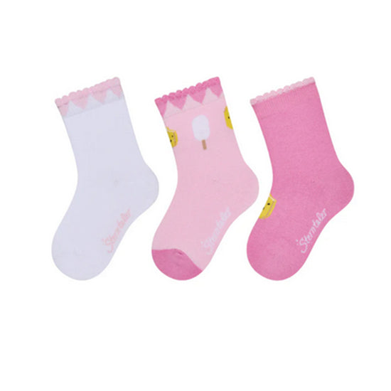 Sterntaler Mädchen Socken 3er Eis am Stiel