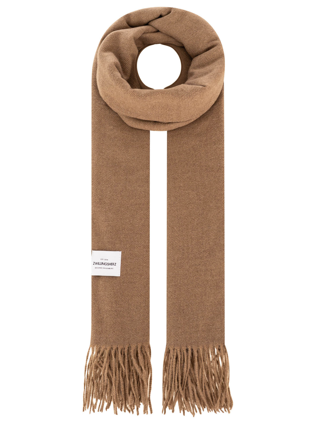 Zwillingsherz Damen Schal "Fransen Uni"