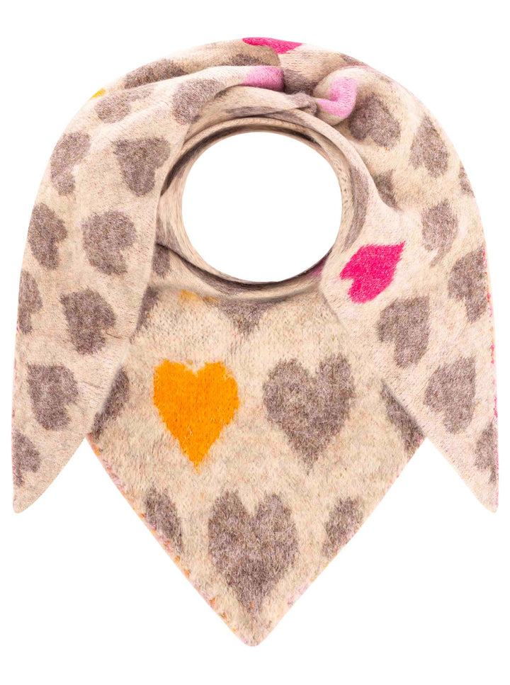 Zwillingsherz Damen Dreieckstuch Strick "HEARTS"