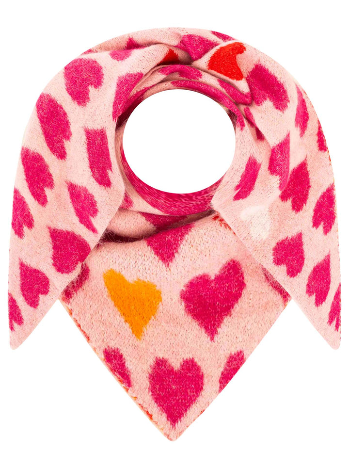 Zwillingsherz Damen Dreieckstuch Strick "HEARTS"
