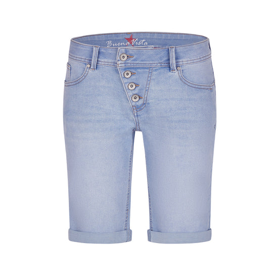 Buena Vista Damen Short Malibu Stretch Denim - light stone