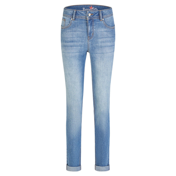 Buena Vista Damen Jeanshose Malibu-Zip High Stretch Denim - mid stone