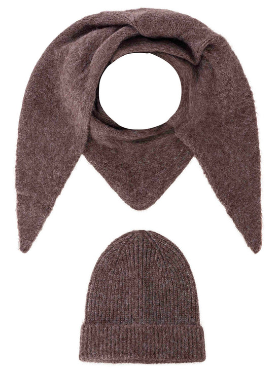 Zwillingsherz Damen Mütze & Dreieckstuch Set