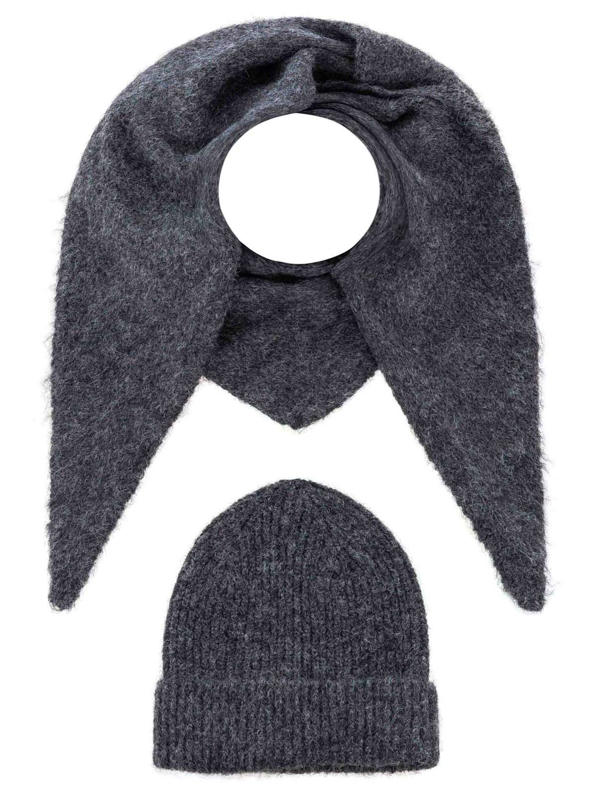Zwillingsherz Damen Mütze & Dreieckstuch Set