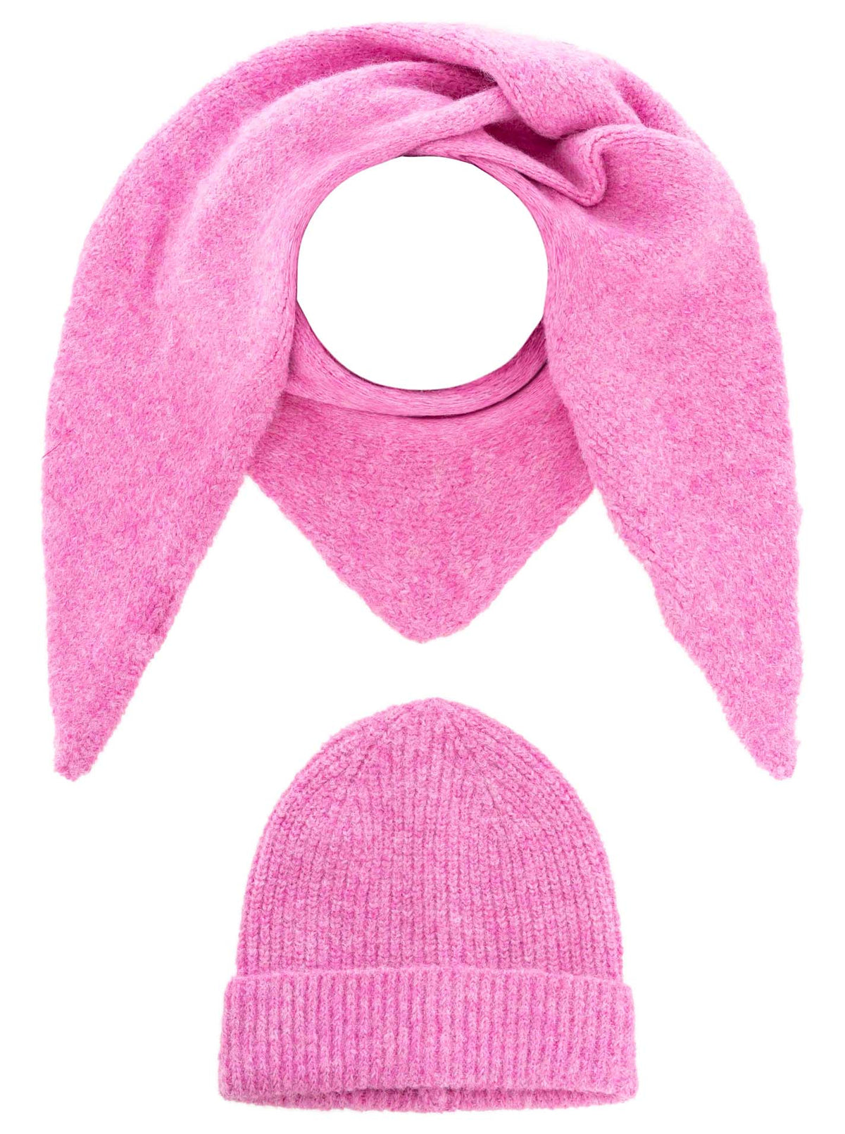 Zwillingsherz Damen Mütze & Dreieckstuch Set