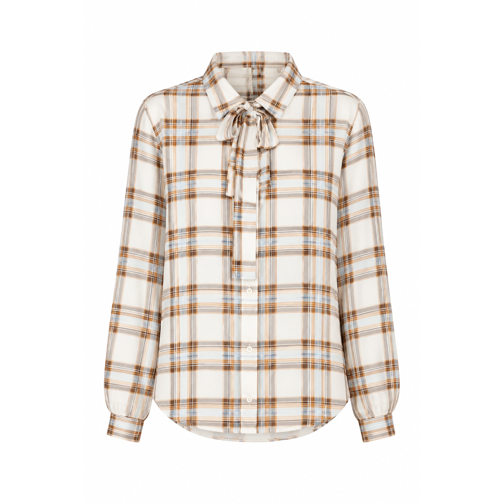 Emily van den Bergh Damen Bluse – ecru gold