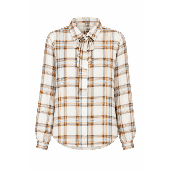 Emily van den Bergh Damen Bluse – ecru gold