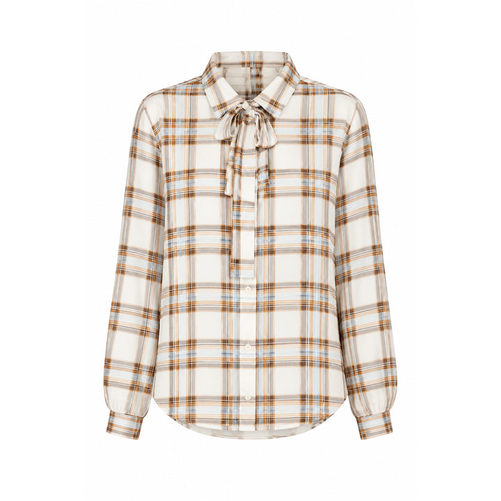 Emily van den Bergh Damen Bluse – ecru gold