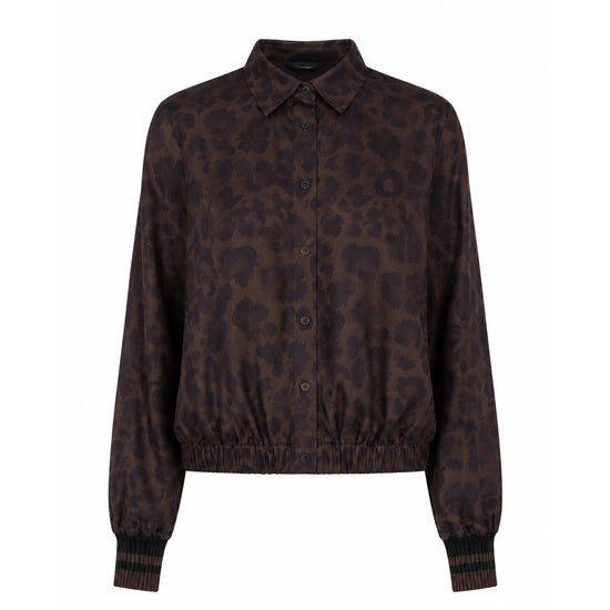 Emily van den Bergh Damen Bluse – chocolate leo