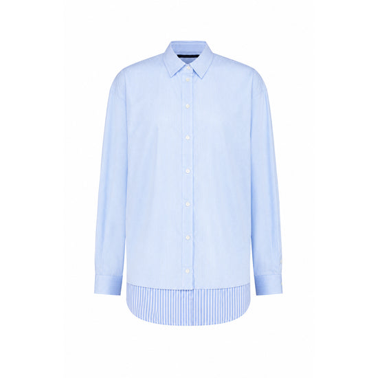 Emily van den Bergh Damen Bluse – bleu white