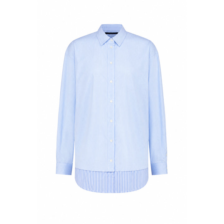 Emily van den Bergh Damen Bluse – bleu white