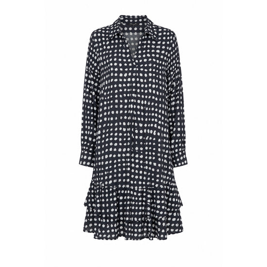 Emily van den Bergh Damen Kleid – schwarz-weiß