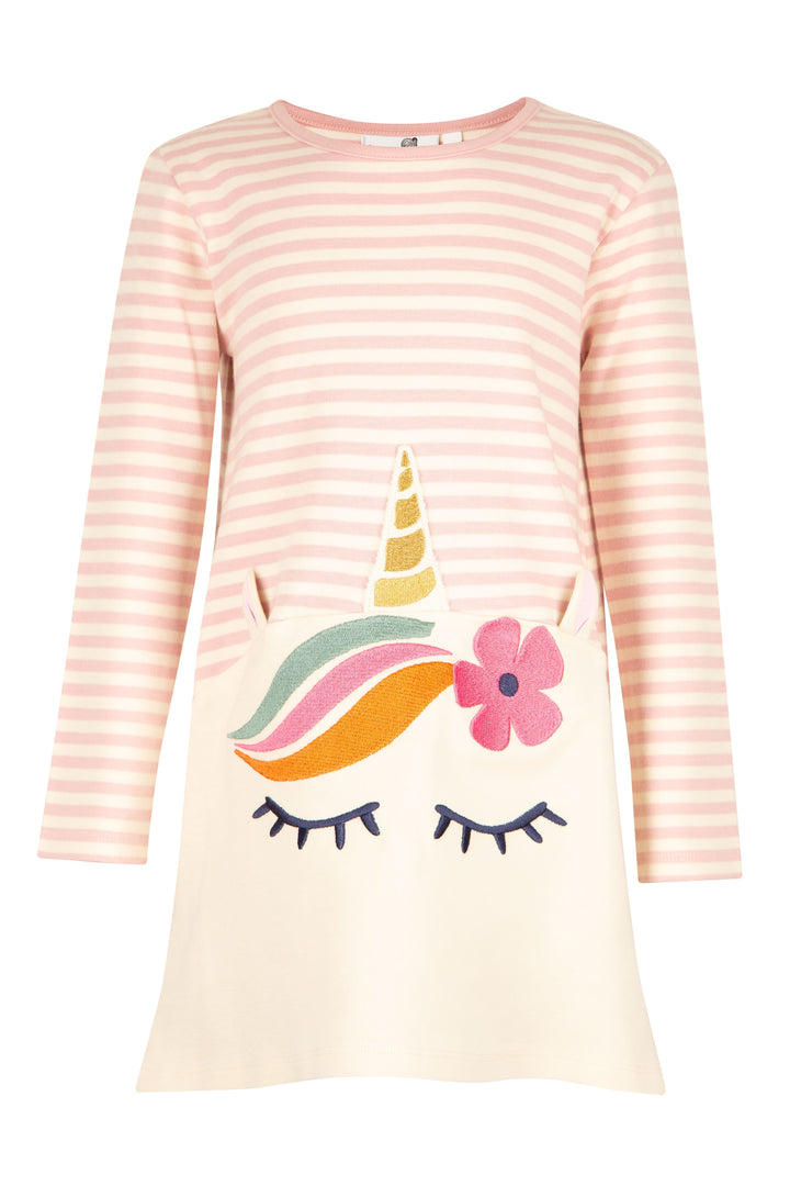 Happy Girls by Eisend Mädchen Kleid gestreift Einhorn