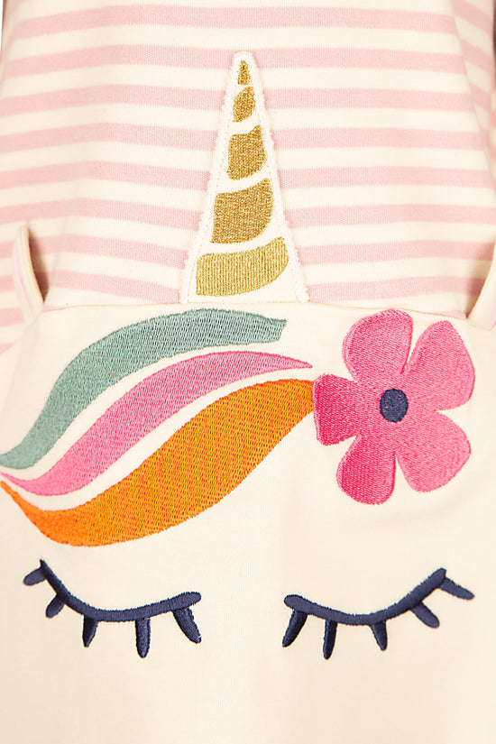 Happy Girls by Eisend Mädchen Kleid gestreift Einhorn