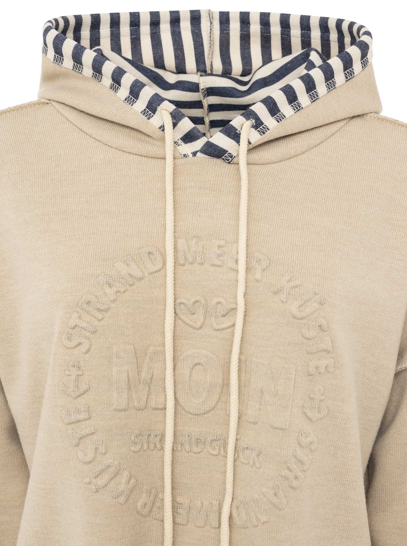 Zwillingsherz Damen Pullover Doubleface Hoodie "Moin & Streifen"
