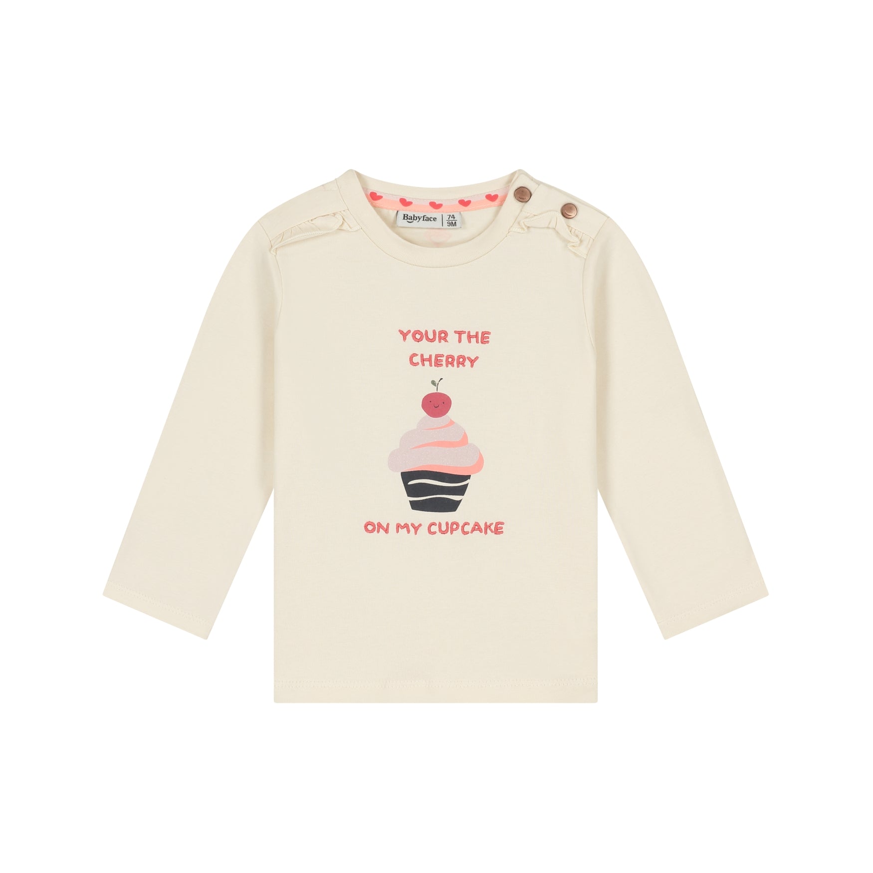 Babyface Baby-Mädchen Langarmshirt BBE26528622 – cream