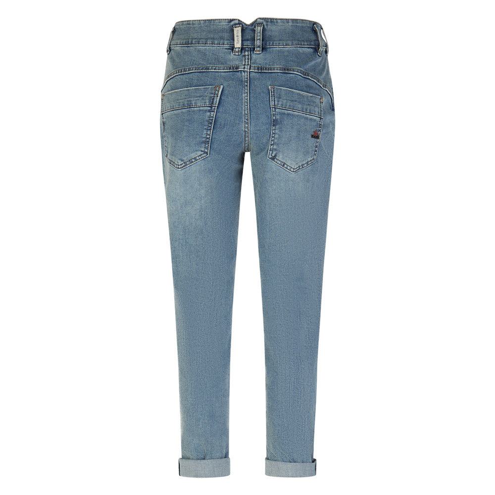 Buena Vista Damen Jeans Bali Cropped Stretch Denim - destroyed blue