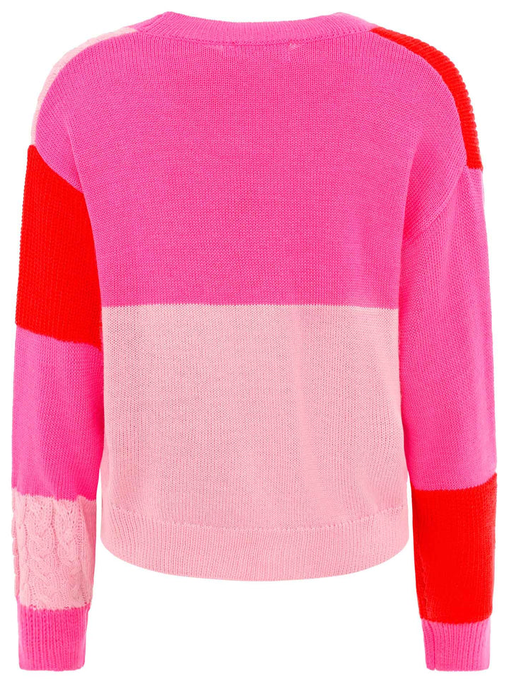 Zwillingsherz Damen Cardigan Wolle "Color Mix"
