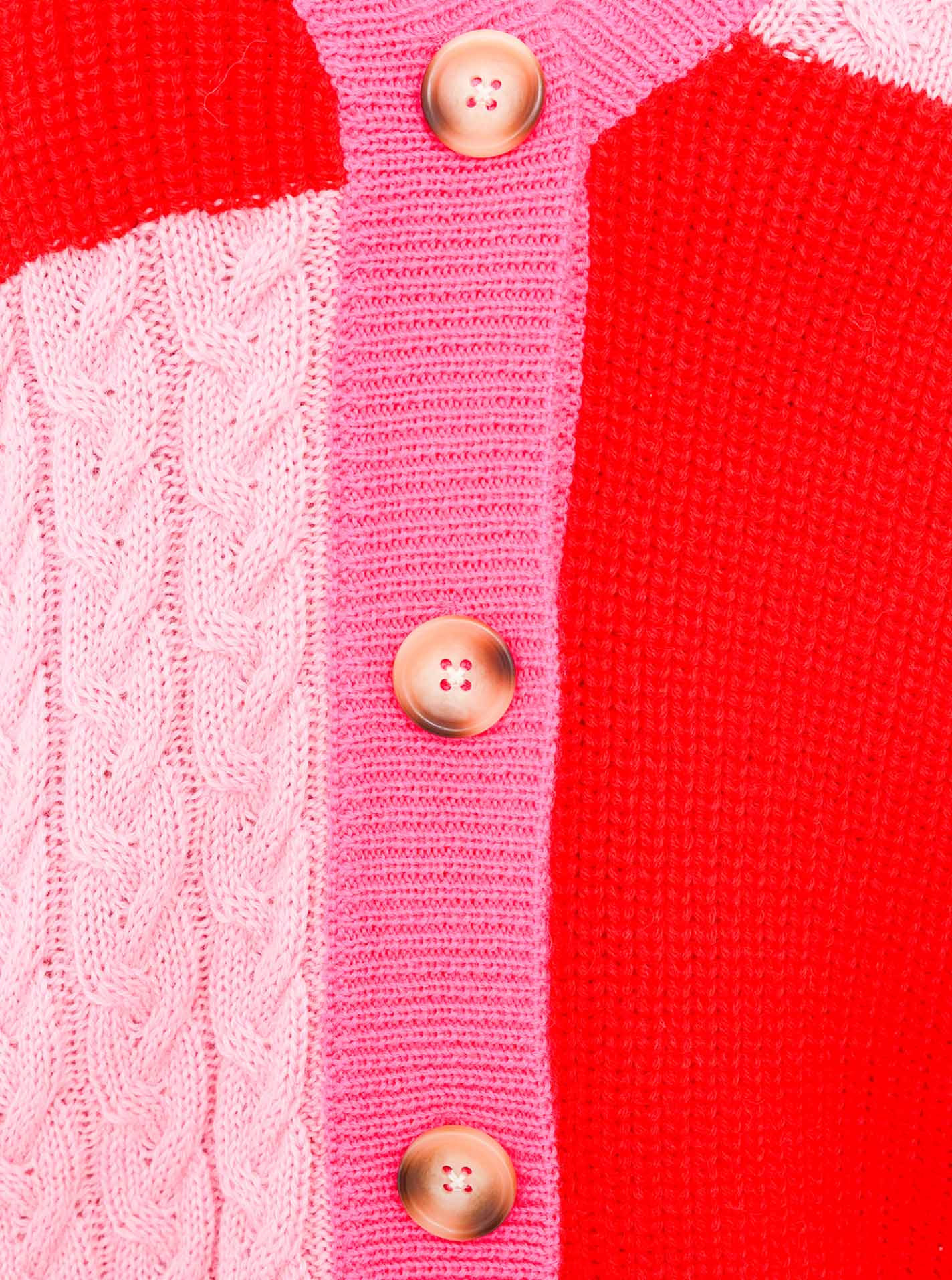 Zwillingsherz Damen Cardigan Wolle "Color Mix"