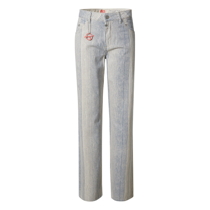Timezone Damen Jeans CoraTZ – blue on white stripe