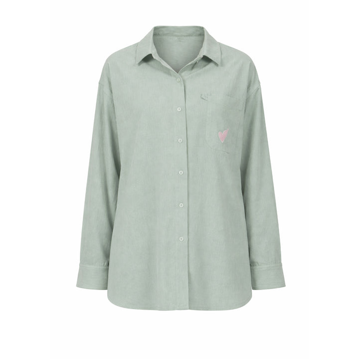 Kleinigkeit Damen Hemd Kim Cordashian Bluse – matcha green