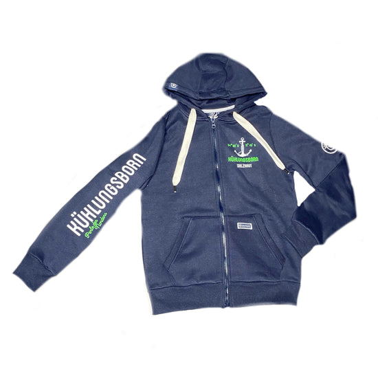 Salzhaut Herren Kapuzen-Sweatjacke Breker "Kühlungsborn" - navy