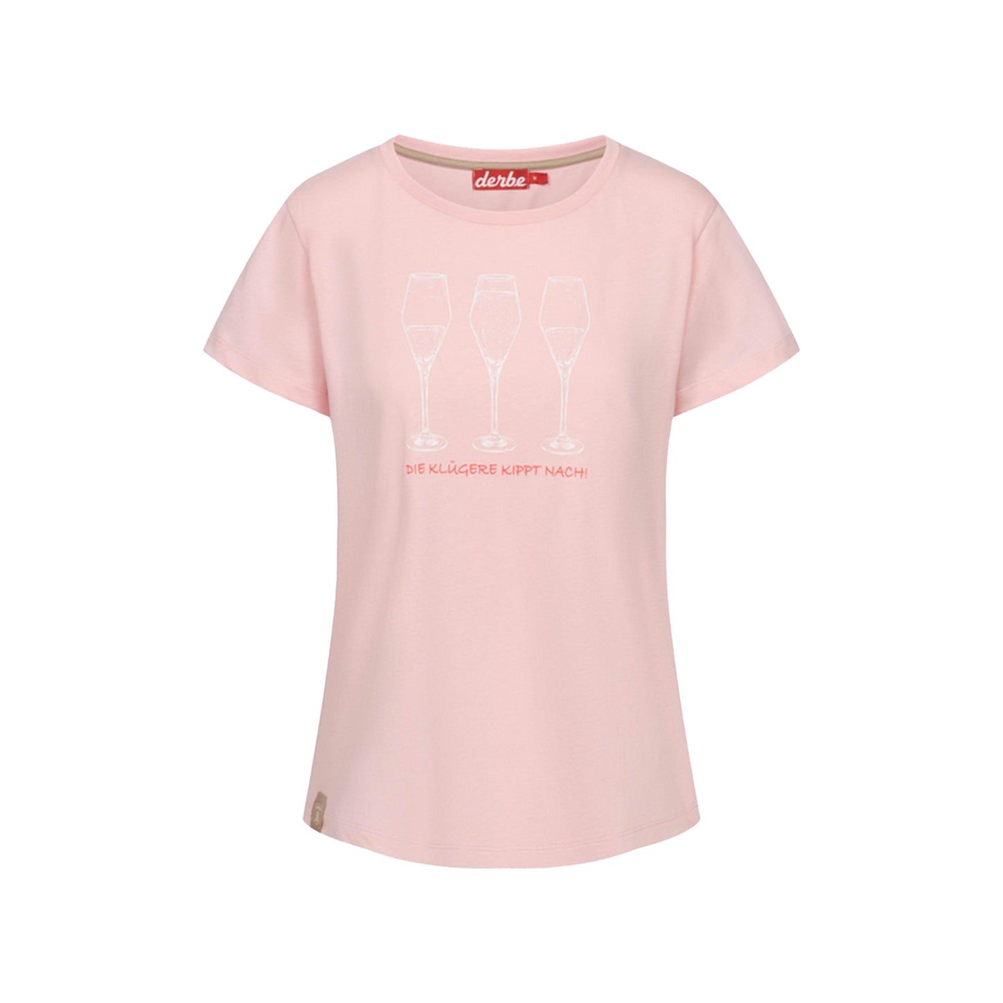 Derbe Damen T-Shirt Die Klügere kippt nach!