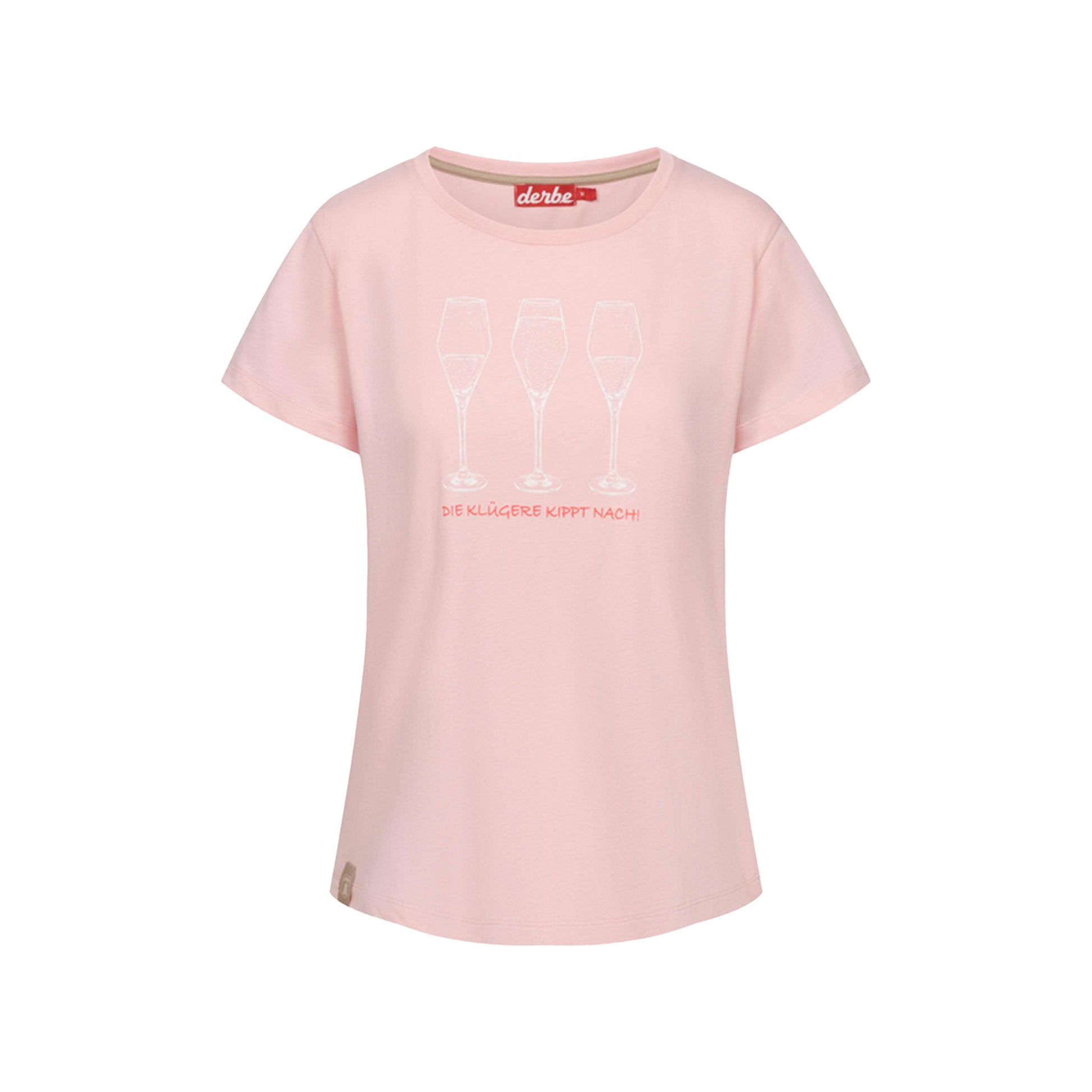 Derbe Damen T-Shirt Die Klügere kippt nach!