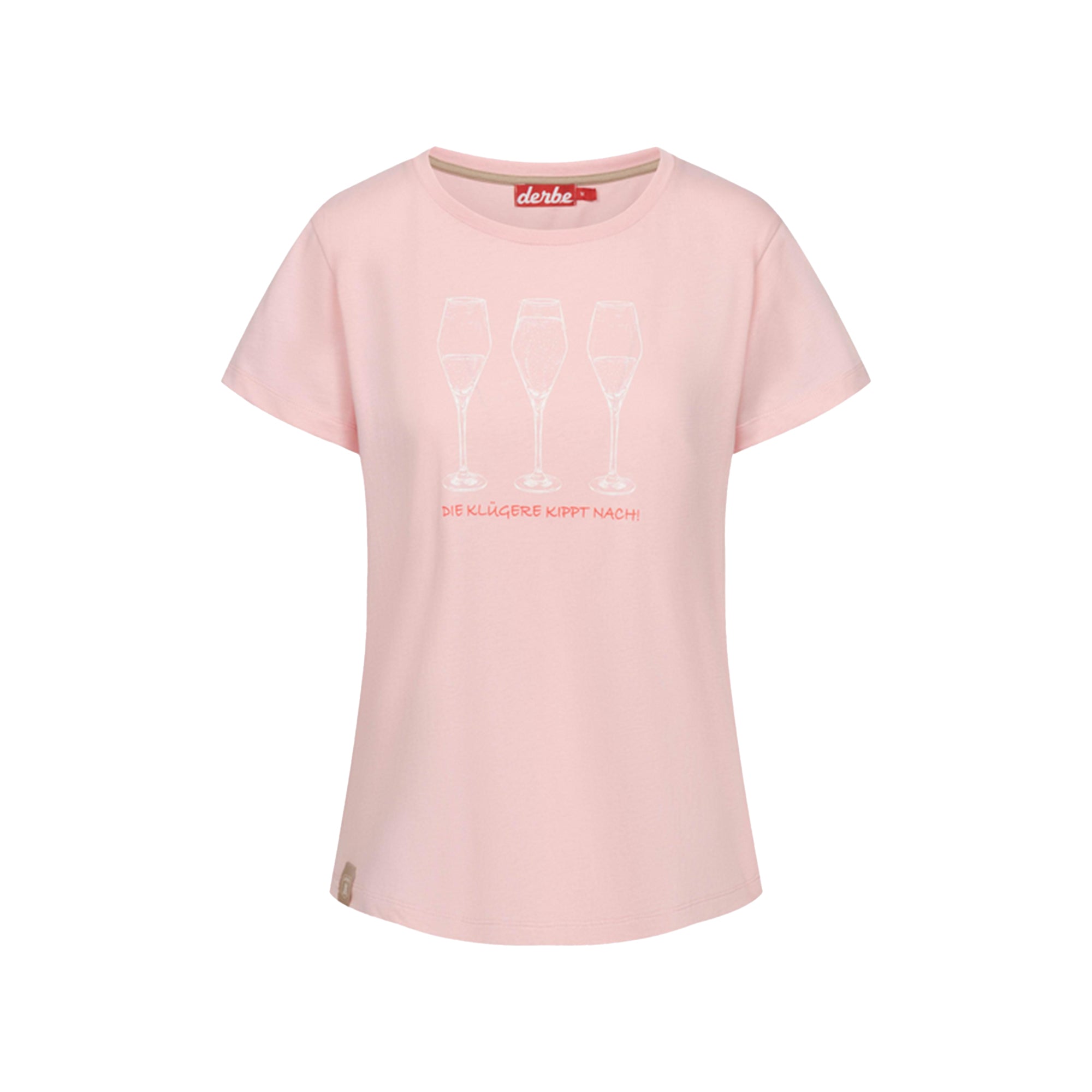 Derbe Damen T-Shirt Die Klügere kippt nach!