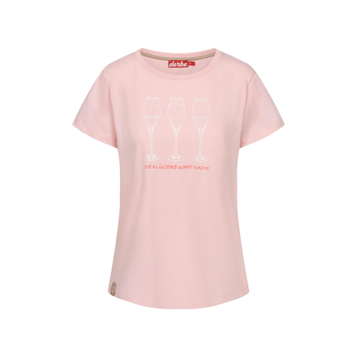 Derbe Damen T-Shirt Die Klügere kippt nach!