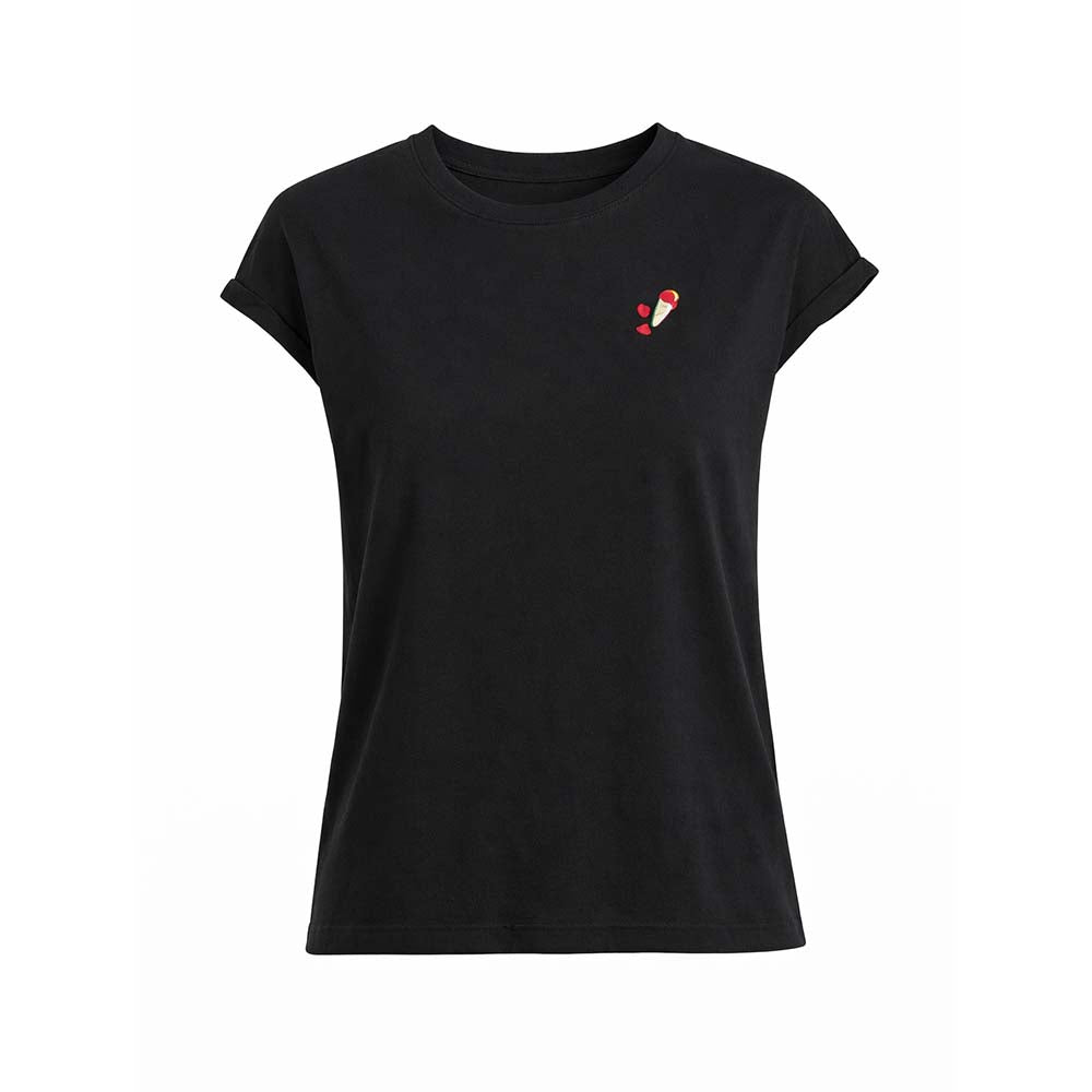 Ragwear Damen T-Shirt Diona Emb – black