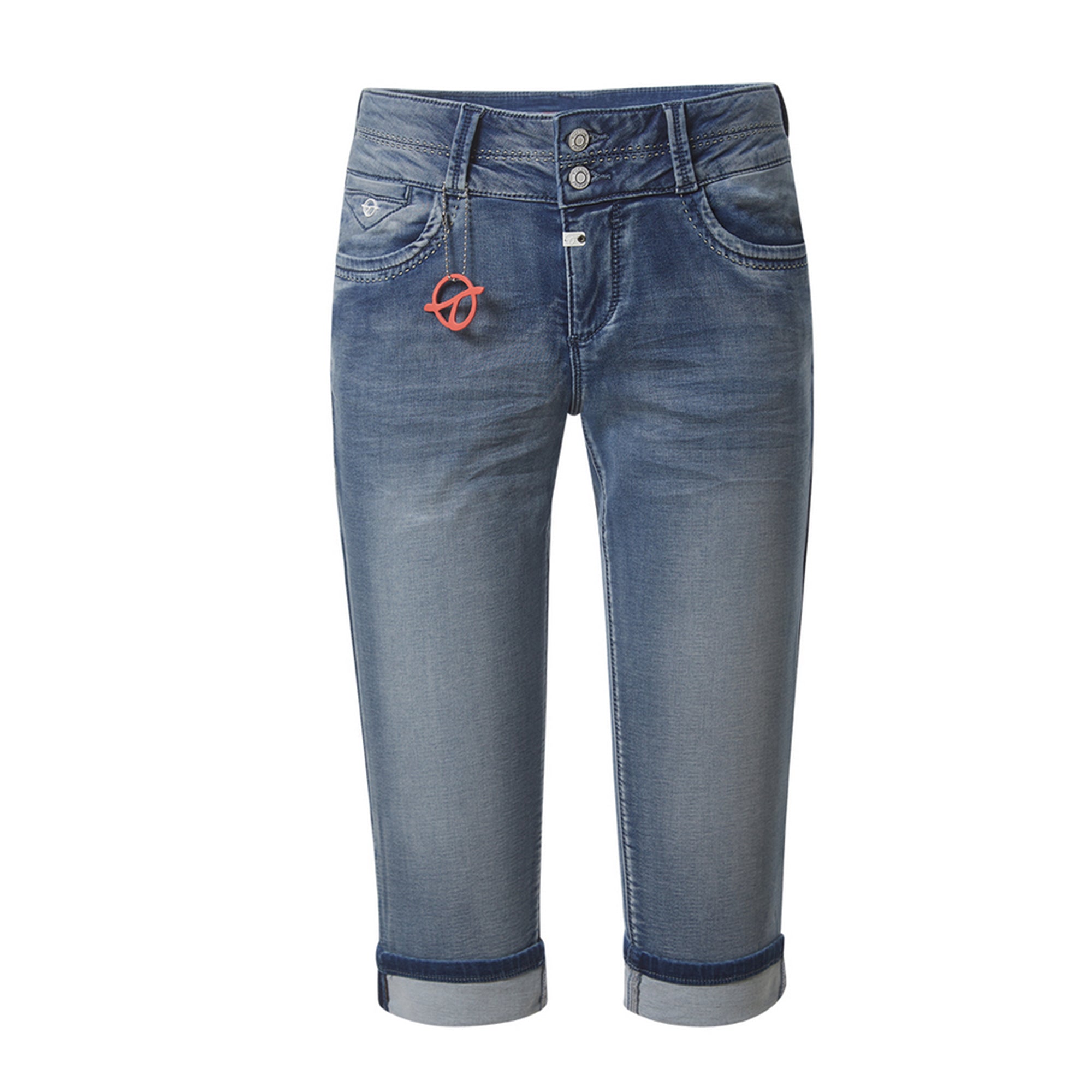 Timezone Damen Jeans Capri EnyaTZ 3/4  – aqua blue wash