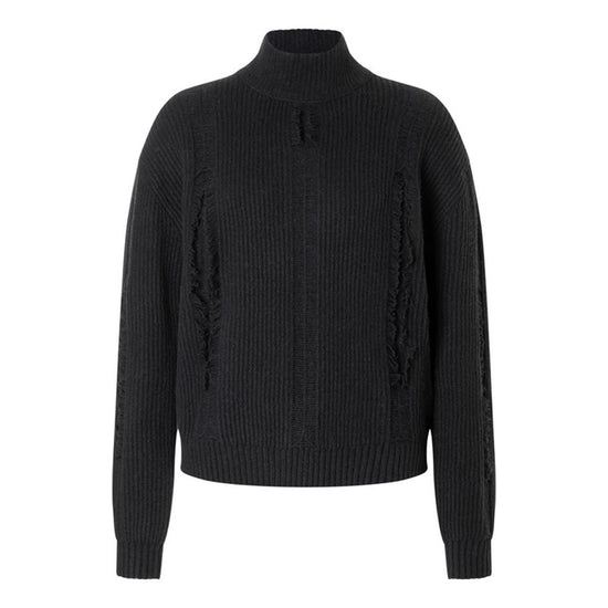 Timezone Damen Pullover  Fray Mock Neck