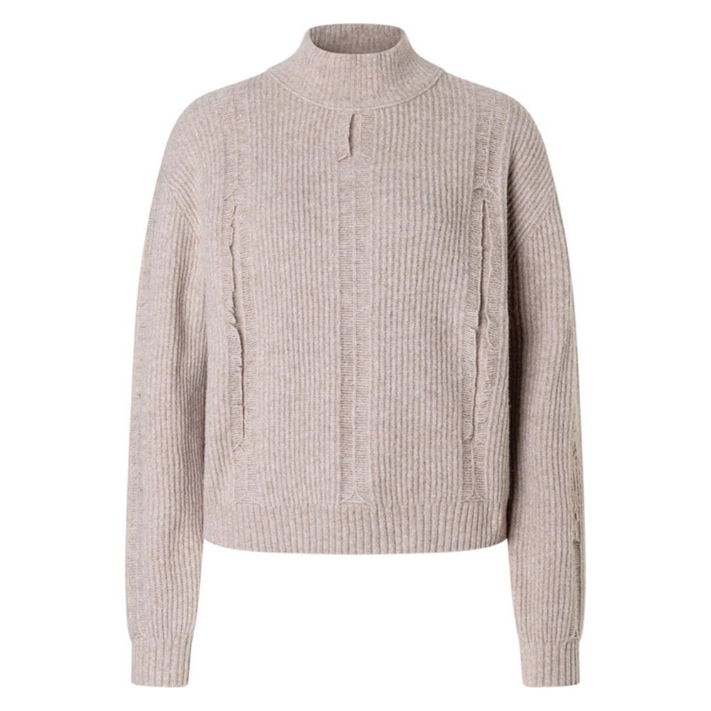 Timezone Damen Pullover  Fray Mock Neck