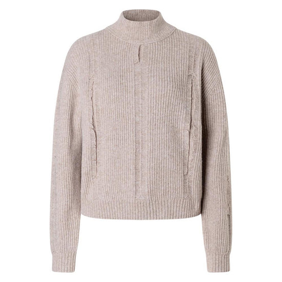 Timezone Damen Pullover  Fray Mock Neck