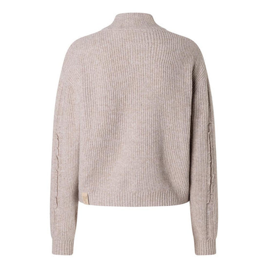 Timezone Damen Pullover  Fray Mock Neck