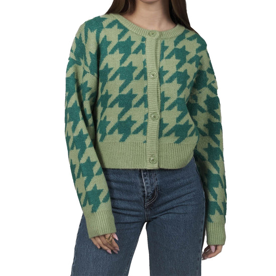 Kleinigkeit Damen Strickjacke Kim Cardigan Short Hahnentritt