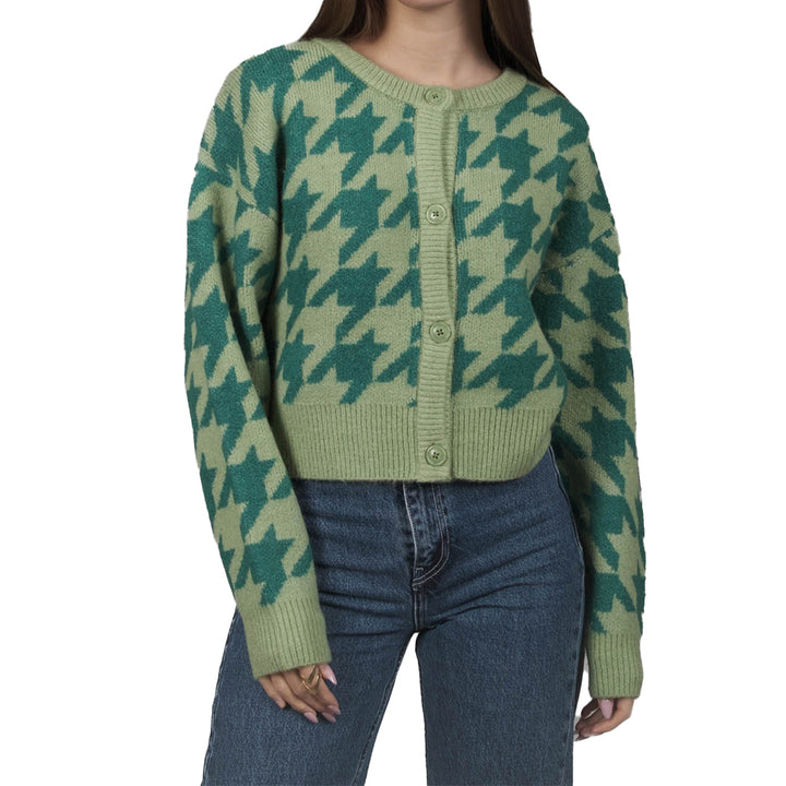 Kleinigkeit Damen Strickjacke Kim Cardigan Short Hahnentritt
