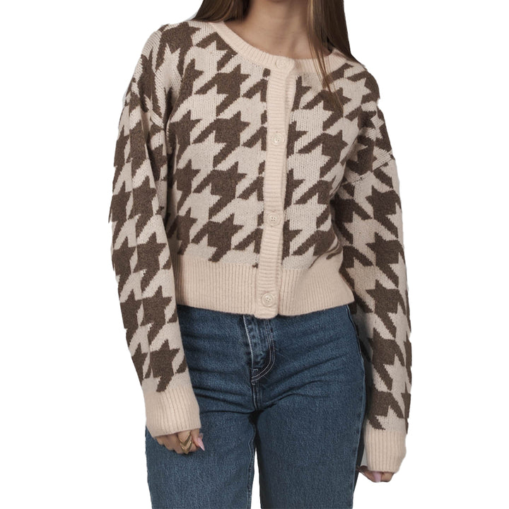 Kleinigkeit Damen Strickjacke Kim Cardigan Short Hahnentritt