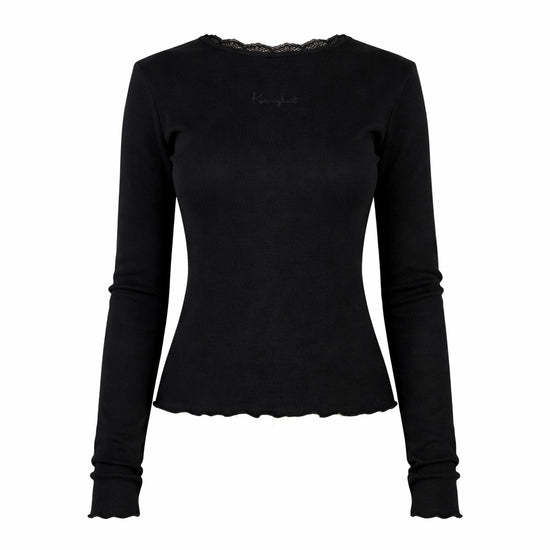 Kleinigkeit Damen Langarmshirt Lace Kelly Longsleeve  – black