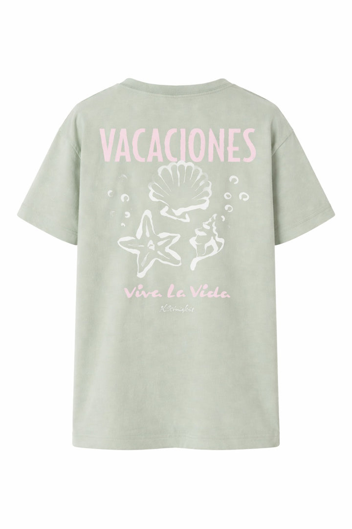 Kleinigkeit Damen T-Shirt Big Vacaciones Shört Girls – matcha green