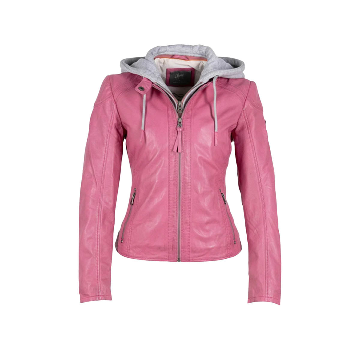 Gipsy Damen Biker-Lederjacke GWApril - pink