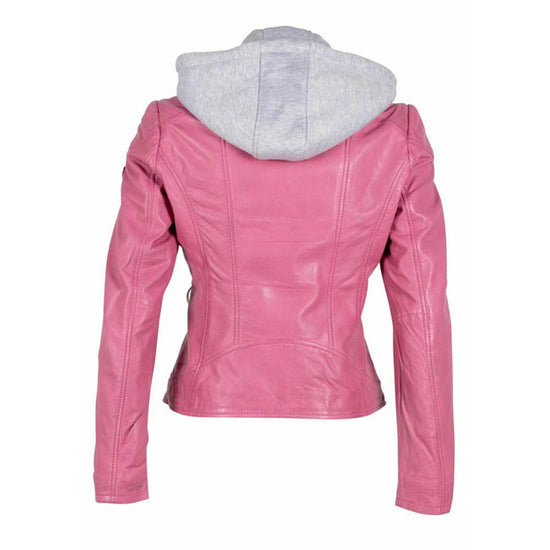 Gipsy Damen Biker-Lederjacke GWApril - pink