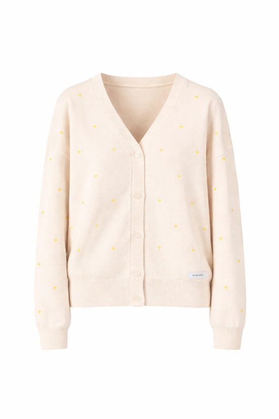 Kleinigkeit Damen Strickjacke Désirée Stick Herzen – frappé