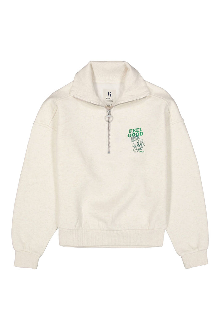 Garcia Mädchen Sweater Mädchen sweat T262463 – cream melee