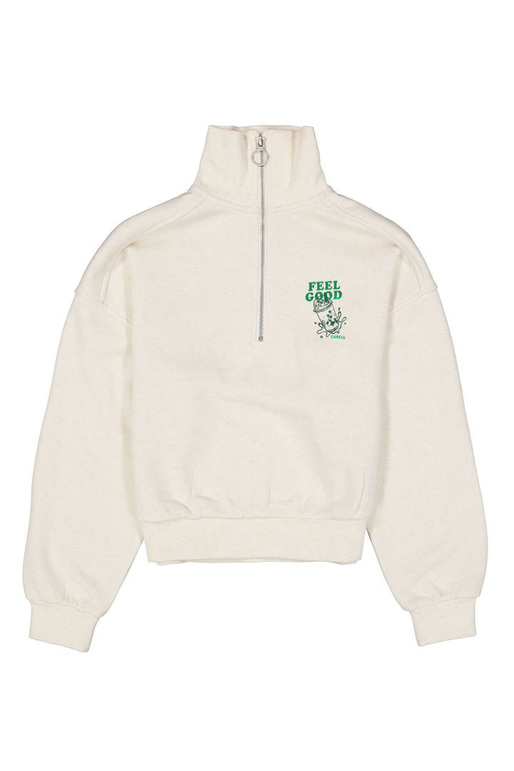 Garcia Mädchen Sweater Mädchen sweat T262463 – cream melee