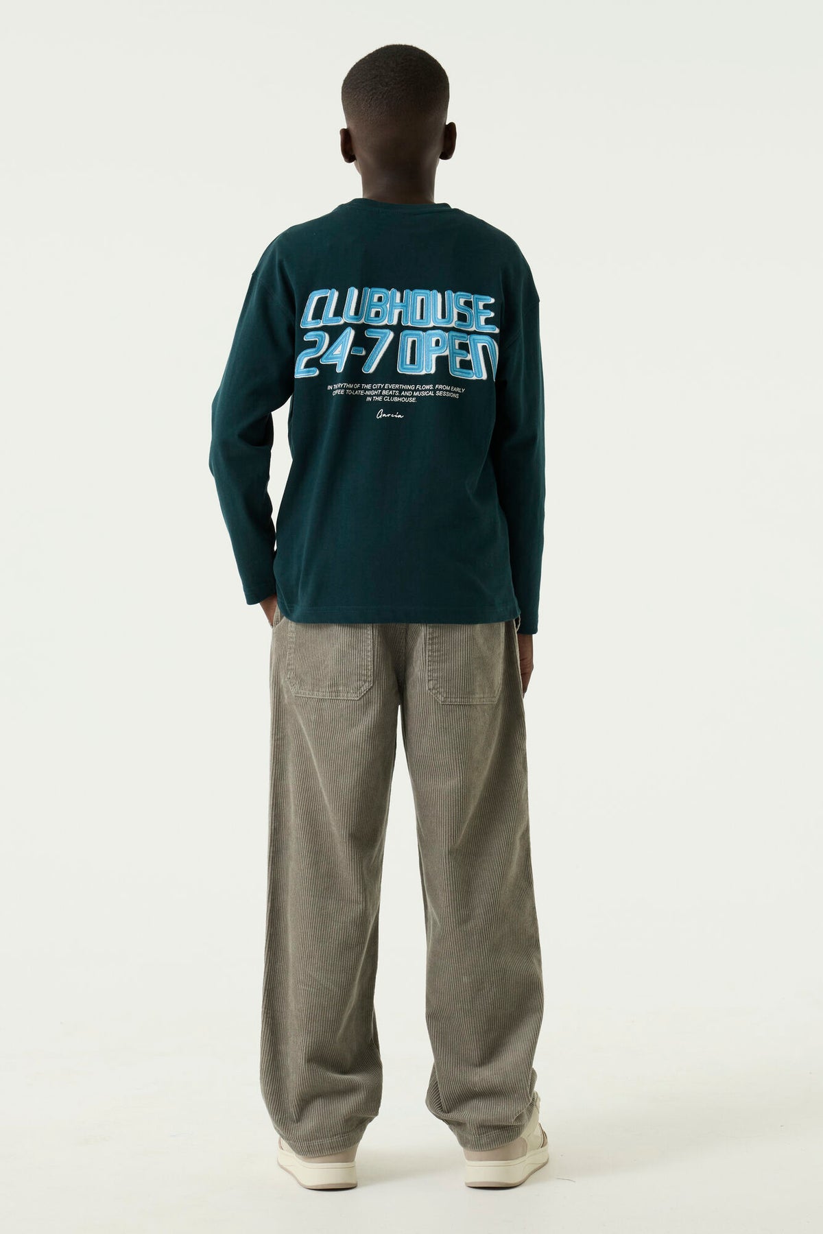Garcia Jungen Langarmshirt Jungen T-shirt ls U263402 – jaded teal