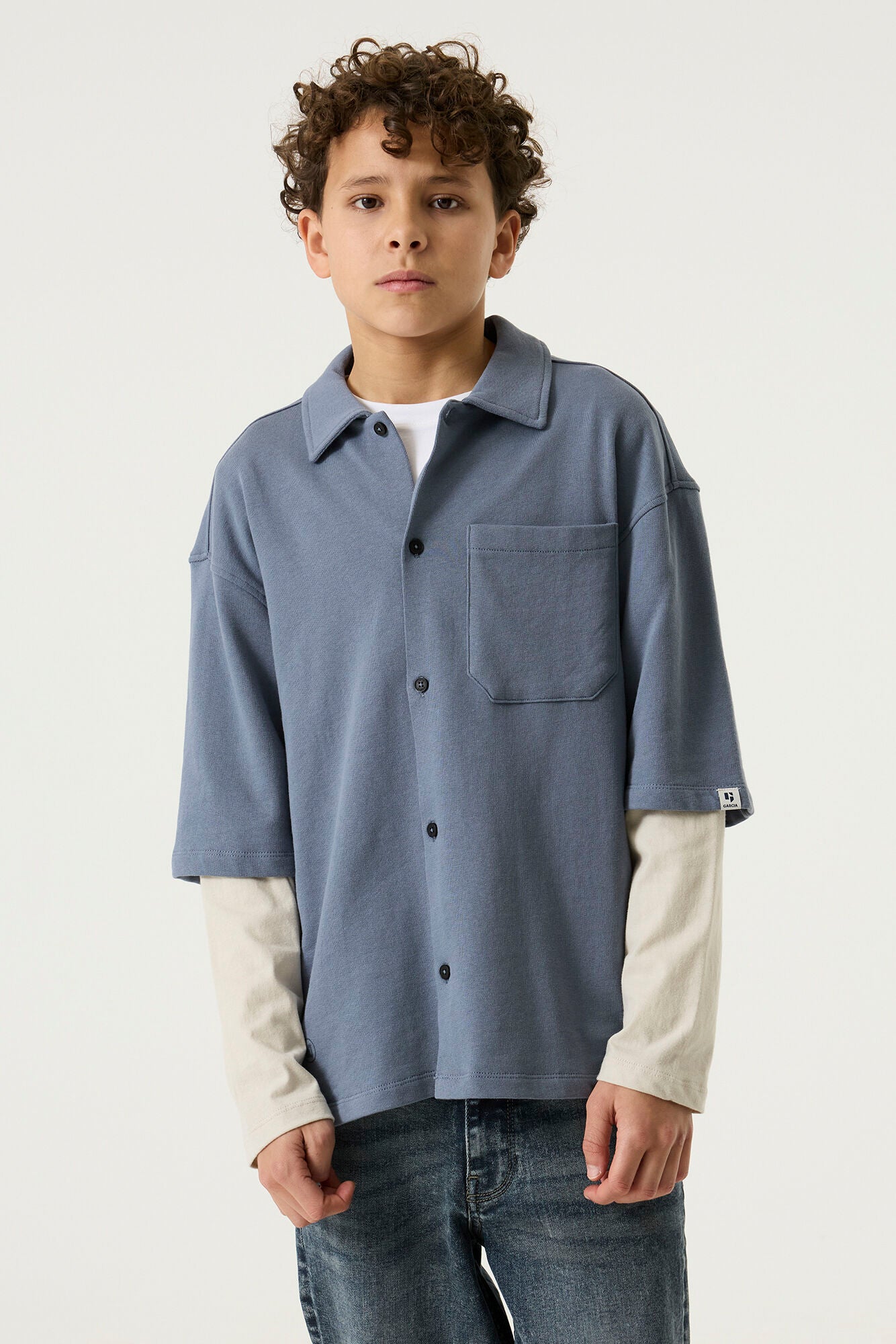 Garcia Jungen Langarmshirt Jungen shirt ls S263431 – jay blue