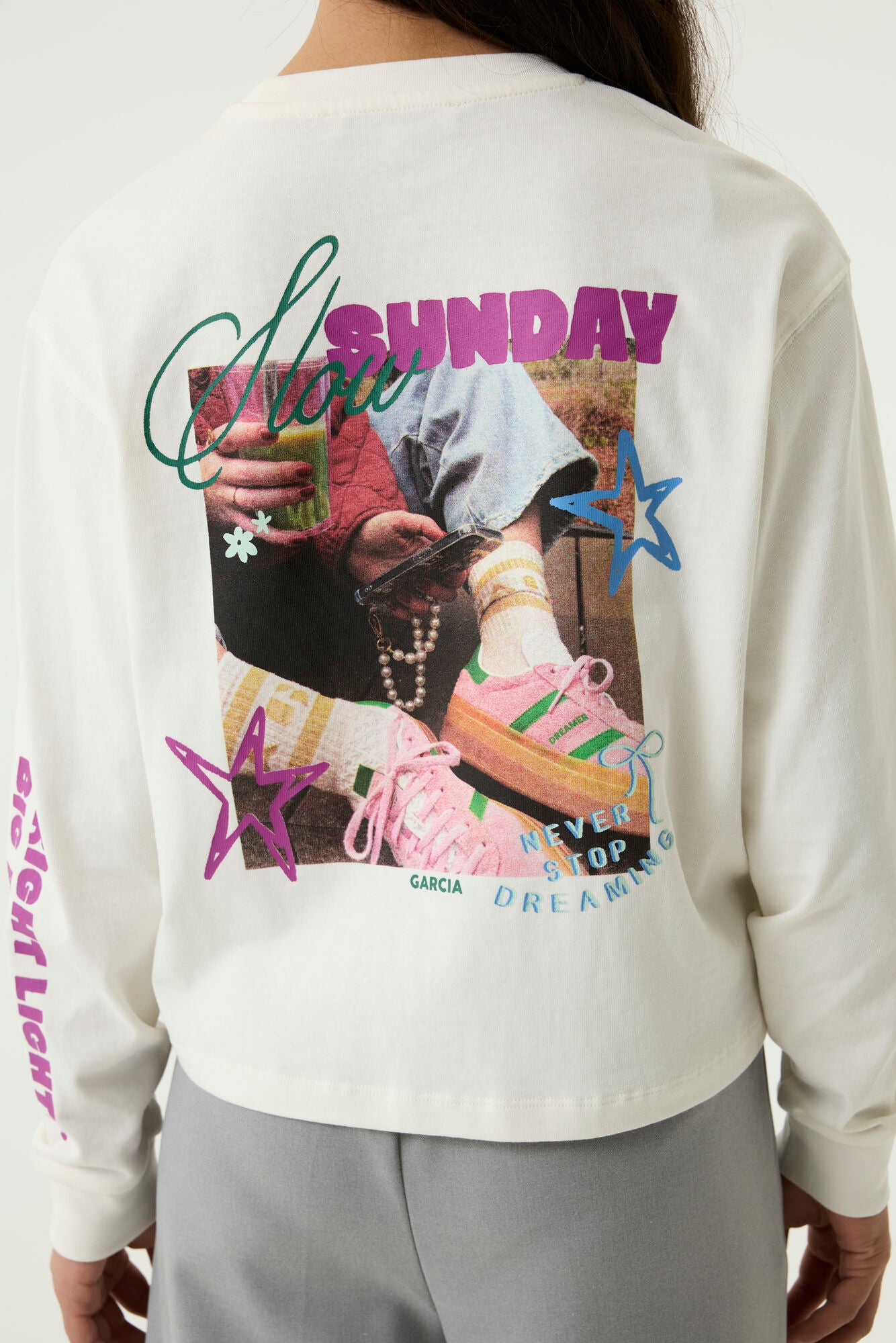 Garcia Mädchen Langarmshirt Mädchen T-shirt ls S262604 – off white